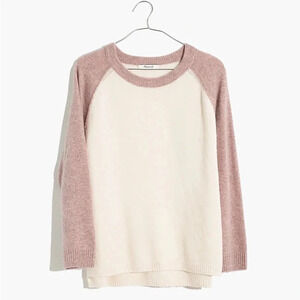 Madewell Colorblock Allister Pullover Sweater in Coziest Yarn - Size Small